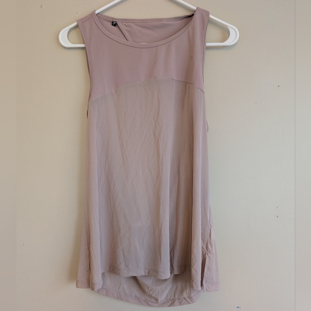 Gymshark Tank Top Women’s Medium Mauve Open Back‎ Drape Athletic